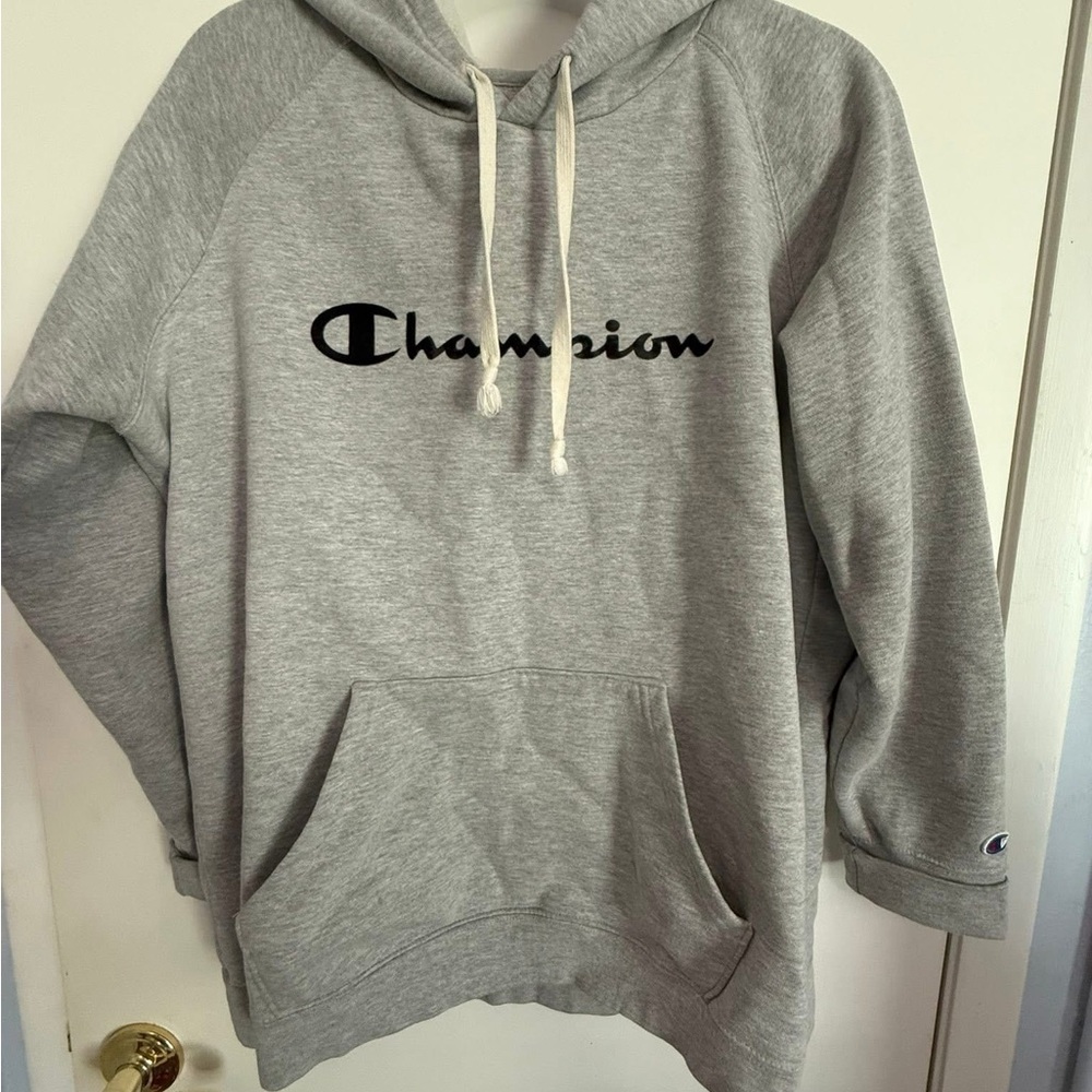 Champion Light Gray Pullover Hoodie